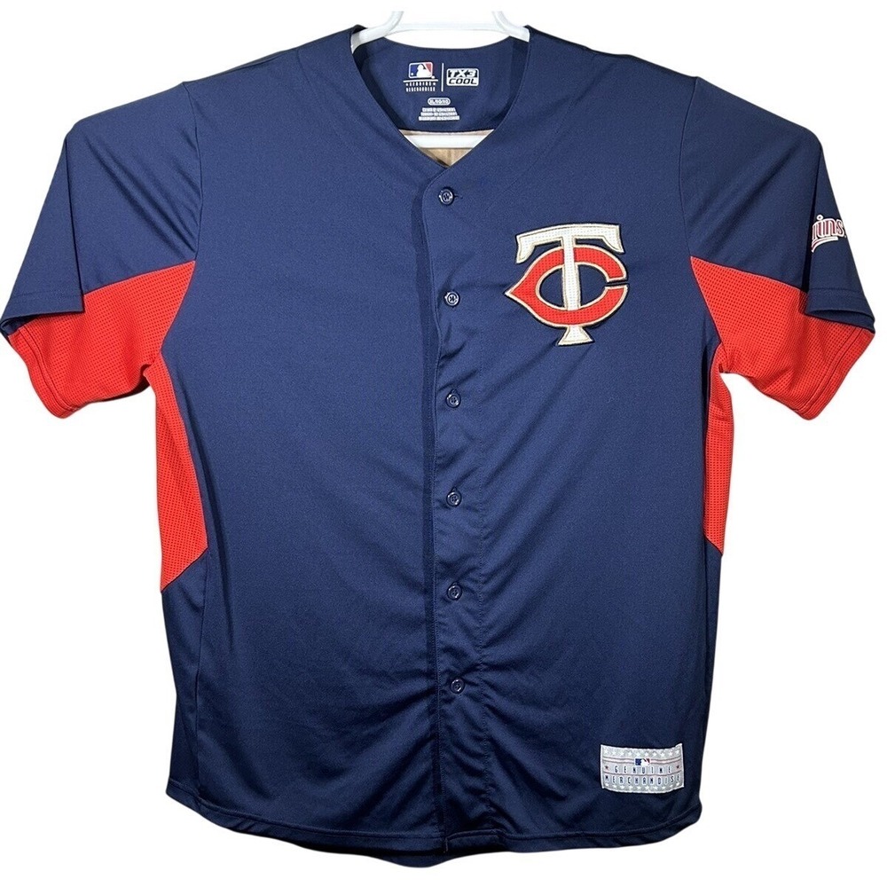 Minnesota Twins MLB Genuine Merchandise Jersey Navy Mens Size XL Baseball